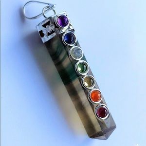 Fluorite Chakra Pendant